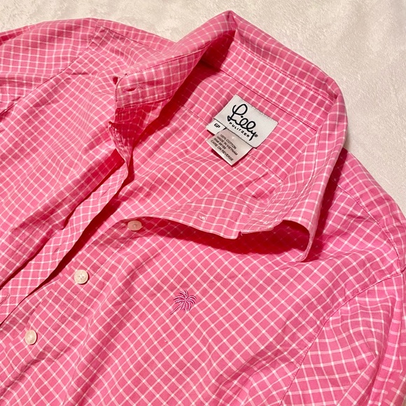 Lilly Pulitzer Button Down Shirt Pink size 6P Small - Picture 3 of 7